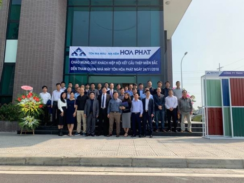 Hiệp hội kết cấu thép miền Bắc thăm Nhà máy Tôn Hòa Phát